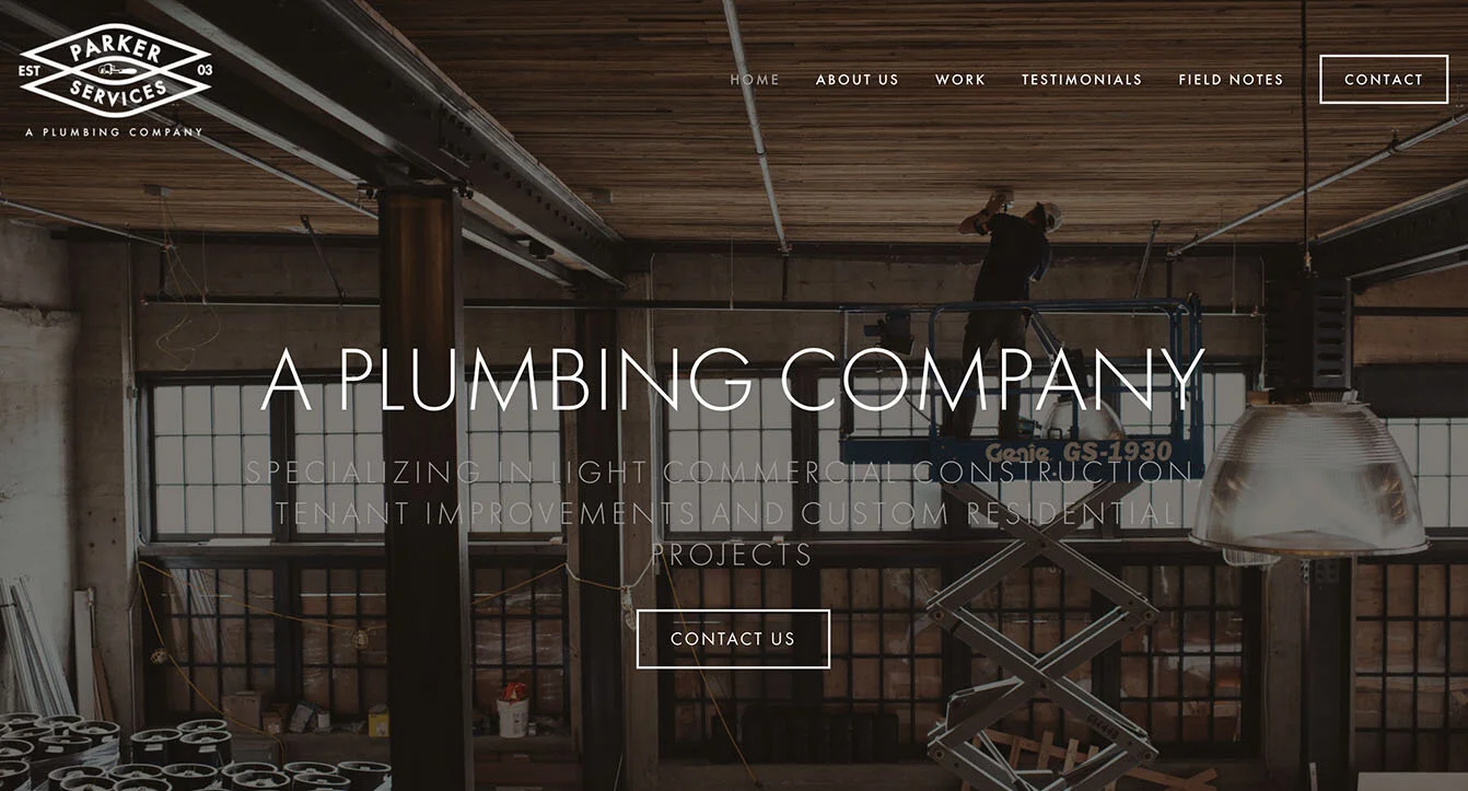 Parker Services website